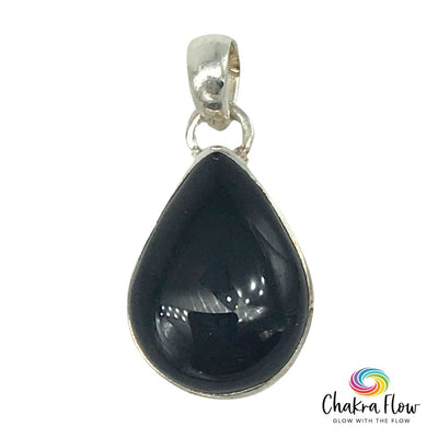 Black Obsidian Sterling Silver Pendant