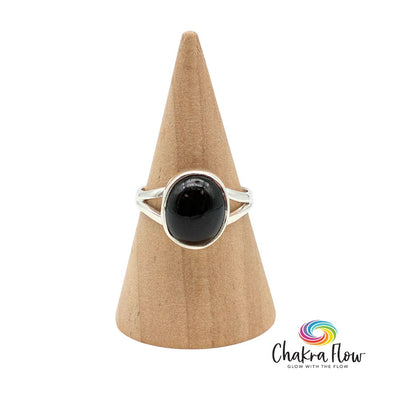 Black Obsidian Sterling Silver Ring