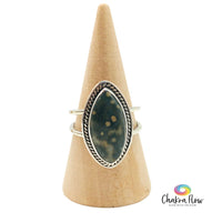 Ocean Jasper Sterling Silver Ring Size 7