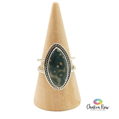 Ocean Jasper Sterling Silver Ring Size 7