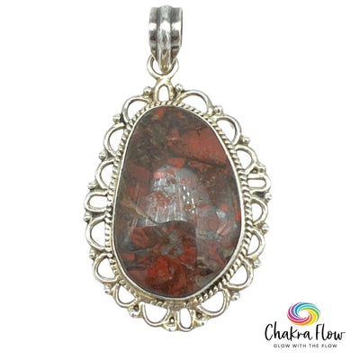 Brecciated Jasper Sterling Silver Pendant