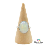 Opal Sterling Silver Ring Size 8