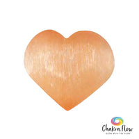 Orange Selenite Heart