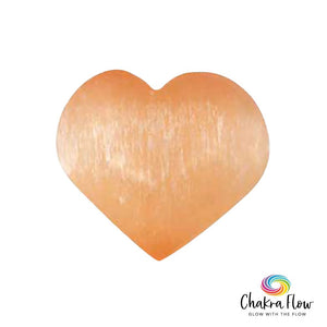 Orange Selenite Heart