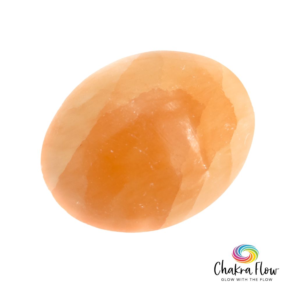 Orange Selenite Palm Stone