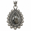 Snakeskin Jasper Teardrop Sterling Silver Pendant