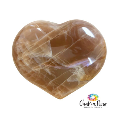 Peach Moonstone Heart