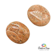 Peach Moonstone Palm Stones