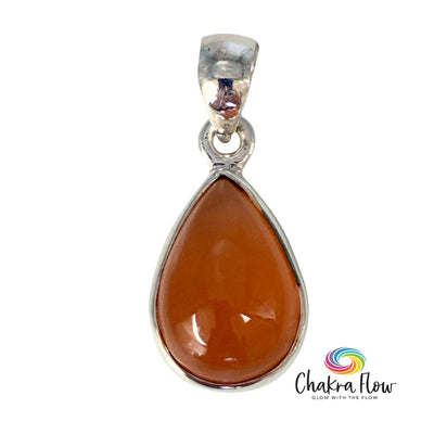 Peach Moonstone Sterling Silver Pendant