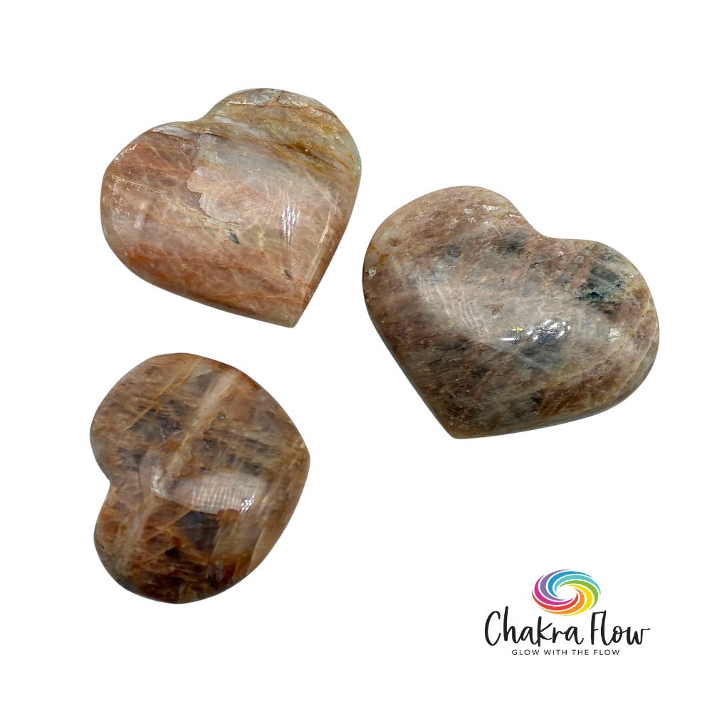 Peach Moonstone Hearts