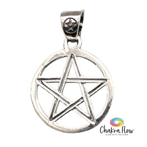 Double Pentacle Sterling Silver Pendant
