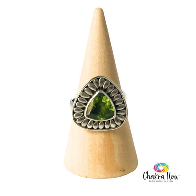 Peridot Sterling Silver Ring Size 6