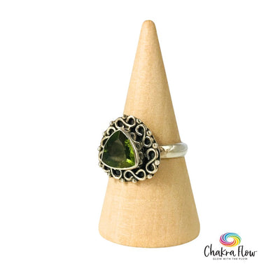 Peridot Sterling Silver Ring Size 6.5