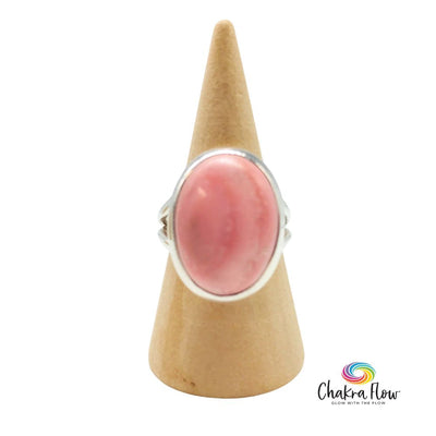 Pink Mookaite Sterling Silver Ring Size 7
