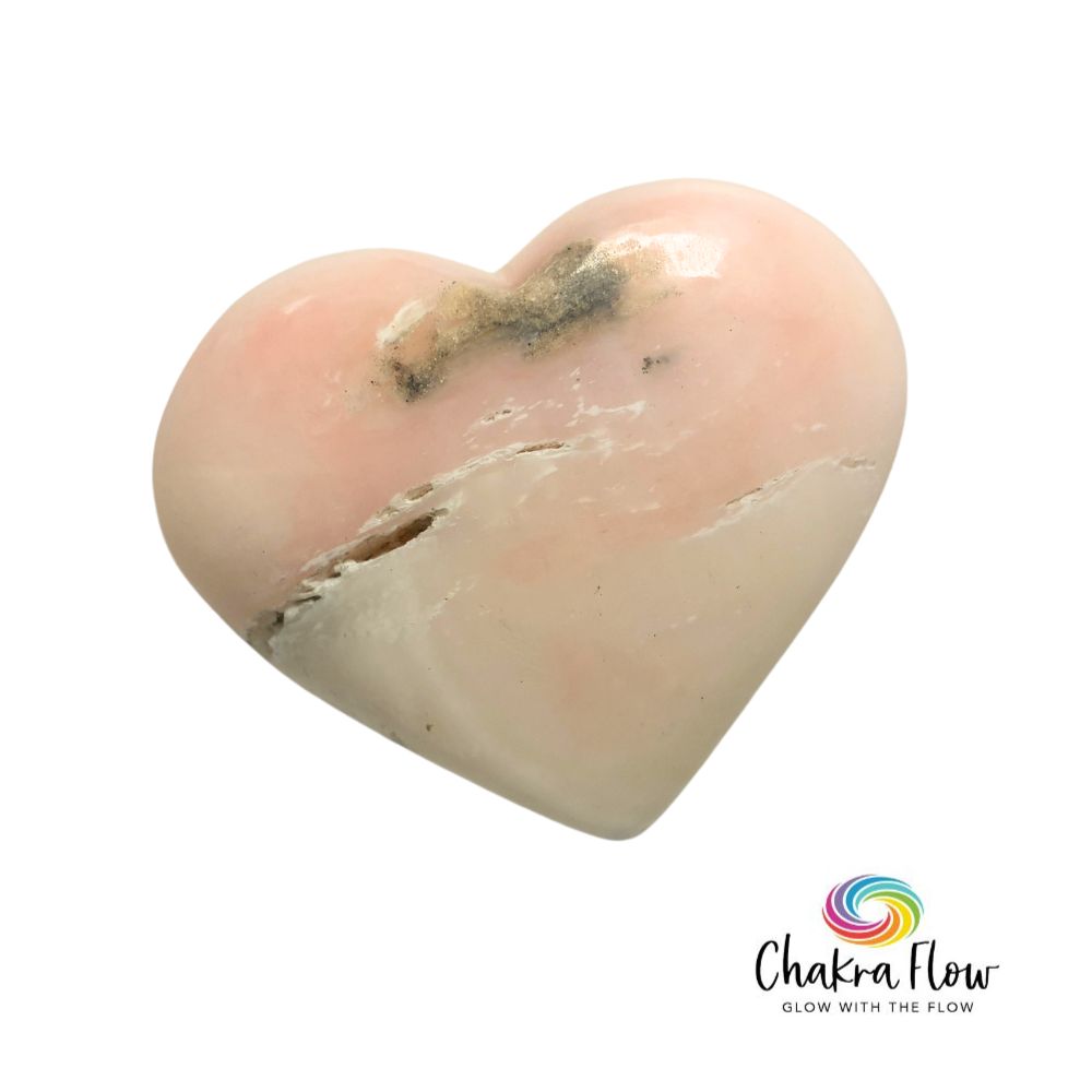 Pink Opal Heart Palm Stone