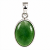 Green Jade Sterling Silver Pendant