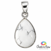 Teardrop Howlite Sterling Silver Pendant