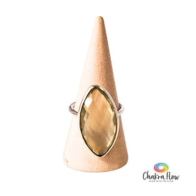 Prasiolite Sterling Silver Ring Size 6