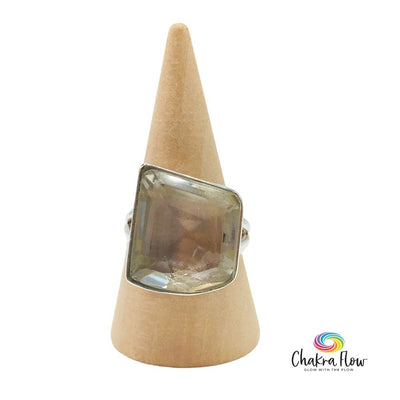 Prasiolite Sterling Silver Ring Size 7.75