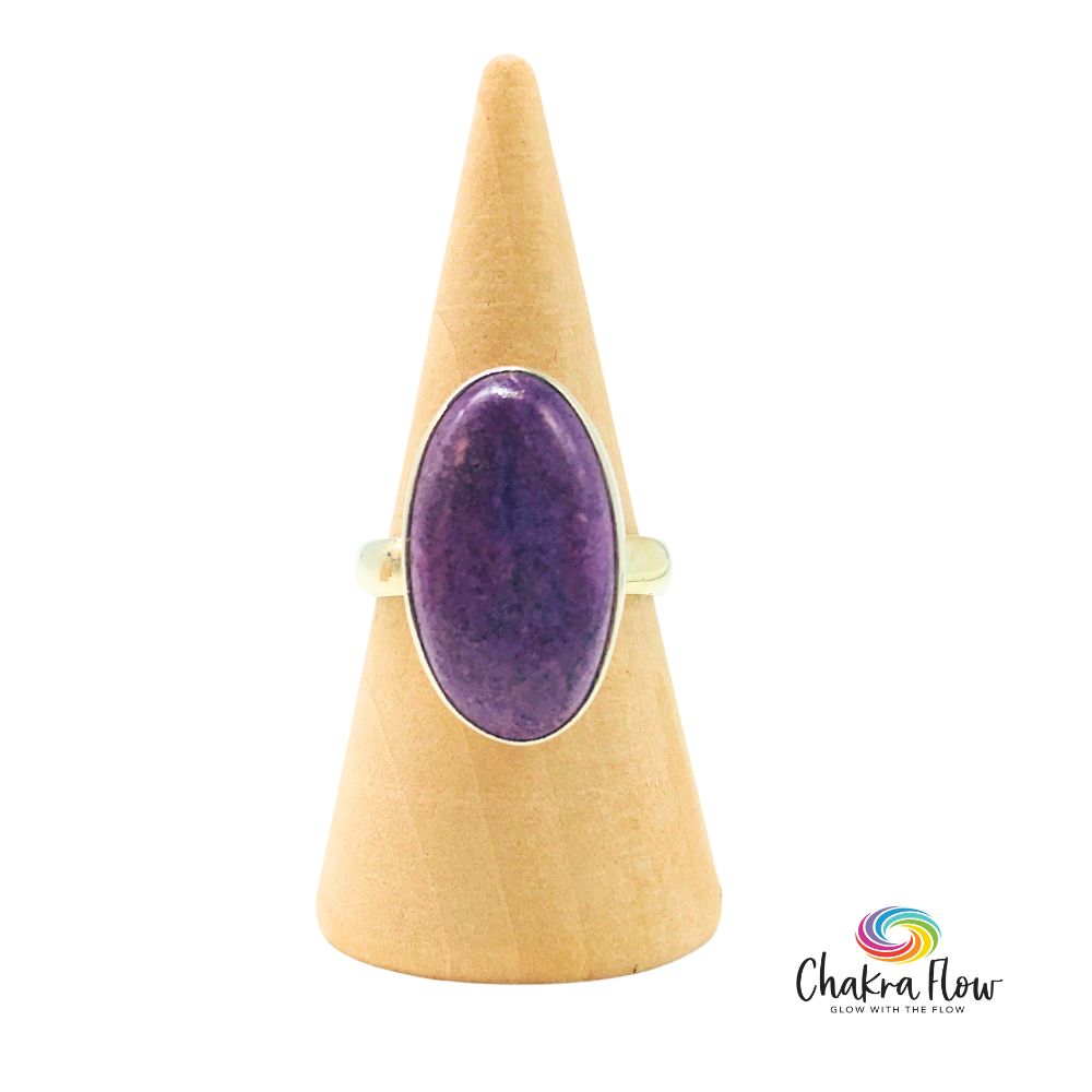 Purpurite Sterling Silver Ring Size 6