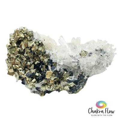 Quartz & Sphalerite & Pyrite Cluster