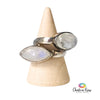 Rainbow Moonstone Adjustable Sterling Silver Ring Size 6