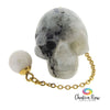 Rainbow Moonstone Skull Pendulum