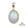 Rainbow Moonstone Sterling Silver Pendant