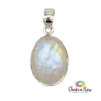 Rainbow Moonstone Sterling Silver Pendant