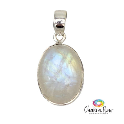 Rainbow Moonstone Sterling Silver Pendant