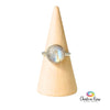 Rainbow Moonstone Sterling Silver Ring Size 5