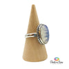 Rainbow Moonstone Sterling Silver Ring Size 6.5