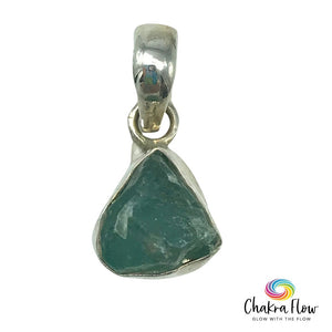 Raw Apatite Sterling Silver Pendant