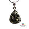 Raw Pyrite Teardrop Sterling Silver Pendant