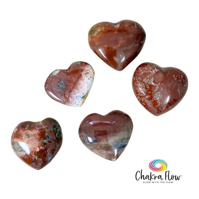 Red Agate Hearts