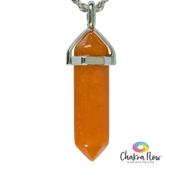 Red Aventurine Double Terminated Pendant