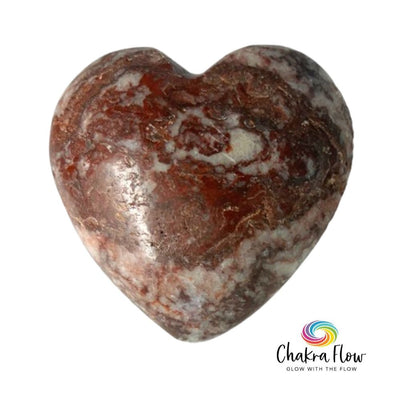 Red Calcite Heart Palm Stone