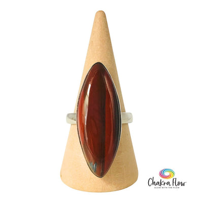 Red Jasper Sterling Silver Ring Size 8