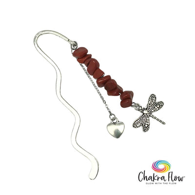 Red Jasper & Dragonfly Bookmark
