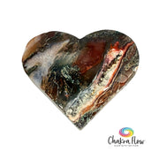 Red Moss Agate Heart