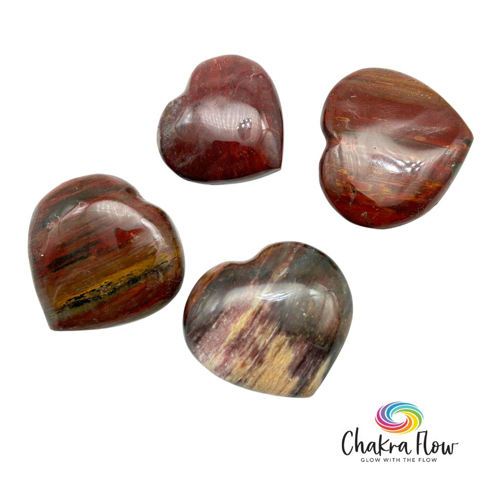 Red Petrified Wood Heart