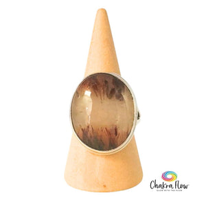 Red Rutilated Quartz Sterling Silver Ring Size 8