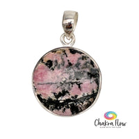 Rhodonite Sterling Silver Pendant