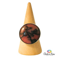 Rhodonite Sterling Silver Ring Size 8