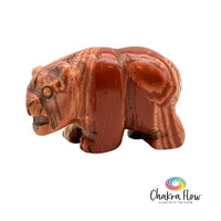 Red Jasper Roaring Bear