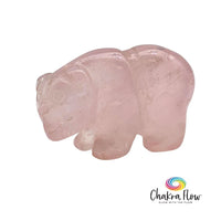 Rose Quartz Roaring Bear