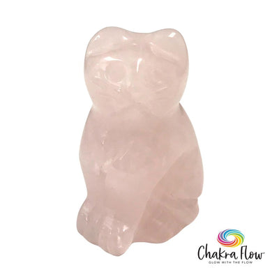 Rose Quartz Cat Figurine