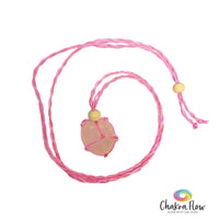 Rose Quartz Macrame Pendant