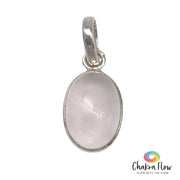 Rose Quartz Oval Sterling Silver Pendant