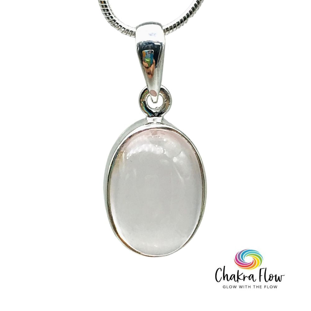 Rose Quartz Sterling Silver Pendant
